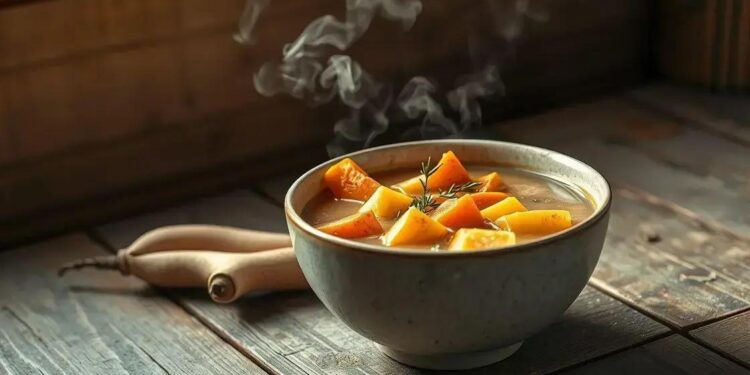 sopa de inhame como fazer; descubra um caldo nutritivo rápido de preparar