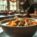 sopa de legumes carne e macarrão; descubra uma versão rápida e saborosa