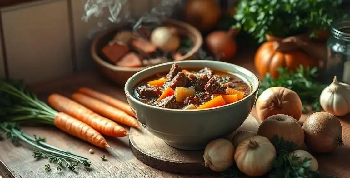 sopa de legumes com carne: descubra como preparar uma refeição reconfortante e nutritiva