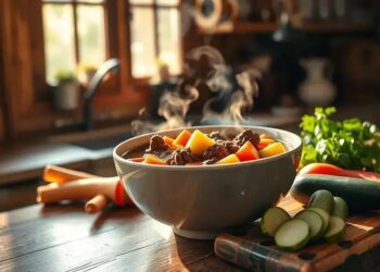 sopa de legumes com carne moída; descubra o caldo nutritivo em minutos
