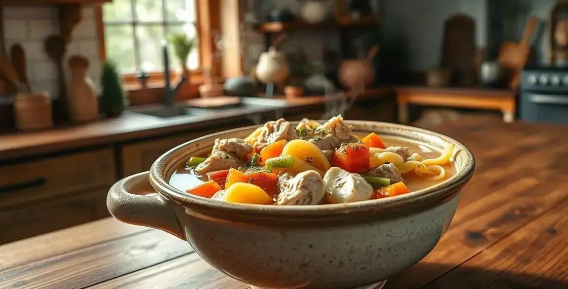 Sopa de legumes com frango e macarrão: receita quentinha que aquece o coração