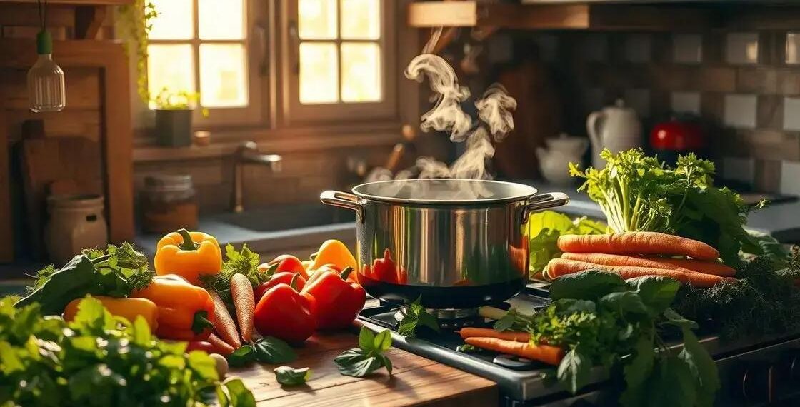 sopa de legumes com macarrao; descubra como preparar com praticidade e sabor