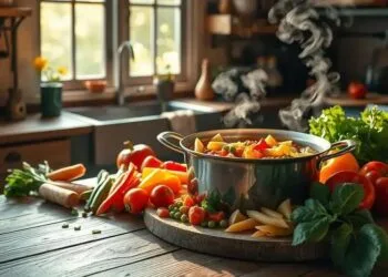 Sopa de legumes com macarrão: prática rápida para refeições em família