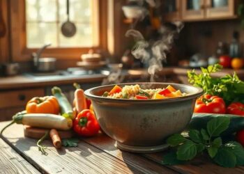 Sopa de legumes e arroz; descubra uma versão rápida e nutritiva para o dia a dia