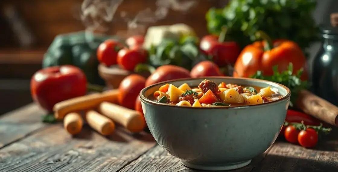sopa de legumes e macarrão; descubra uma versão saborosa sem complicações hoje