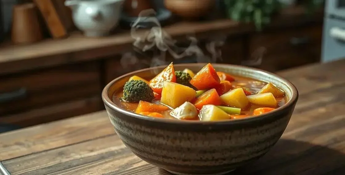Sopa de legumes sem carne: receita fácil que aquece o coração em 30 minutos