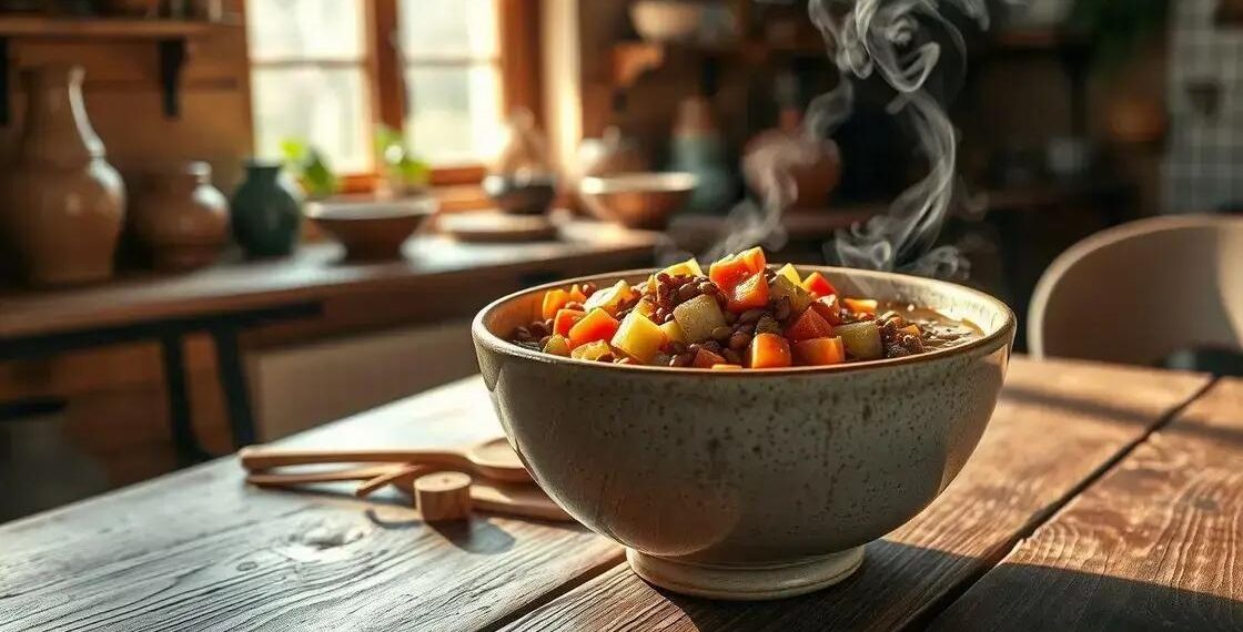 sopa de lentilha e legumes; benefícios práticos para o seu dia a dia