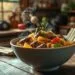sopa de macarrão com carne e legumes; descubra como fazer um caldo reconfortante em minutos