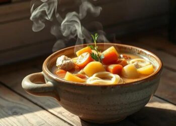Sopa de macarrão com frango e batata: receita caseira que aquece a alma