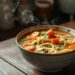 sopa de macarrão e legumes; 5 passos para um almoço prático e nutritivo