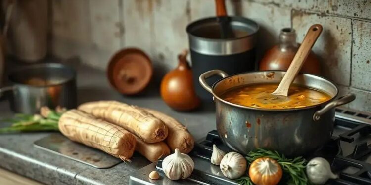 sopa de macaxeira; descubra como transformar raízes simples em um prato reconfortante