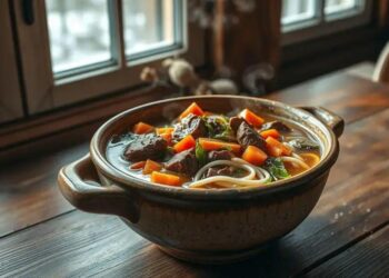 Sopa de músculo com legumes e macarrão: o prato que aquece a alma no inverno