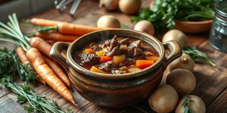 Sopa de músculo com legumes: o conforto que sua família merece