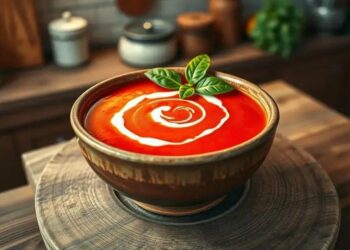 sopa de tomates cremosa; um mergulho simples em sabor intenso e rápido de fazer