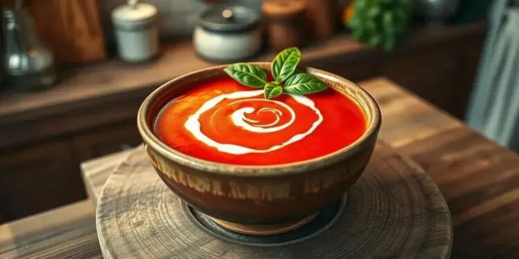 sopa de tomates cremosa; um mergulho simples em sabor intenso e rápido de fazer