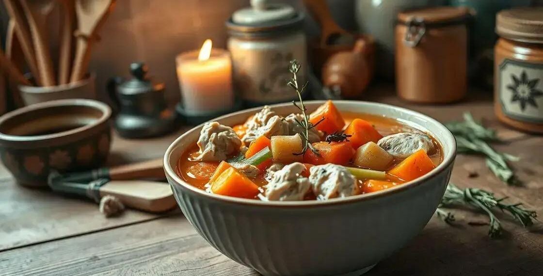 Sopa frango: o segredo para dias frios mais saborosos e nutritivos