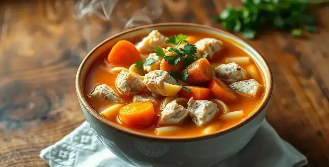 Sopinha de macarrao com frango: receita caseira que aquece o coração