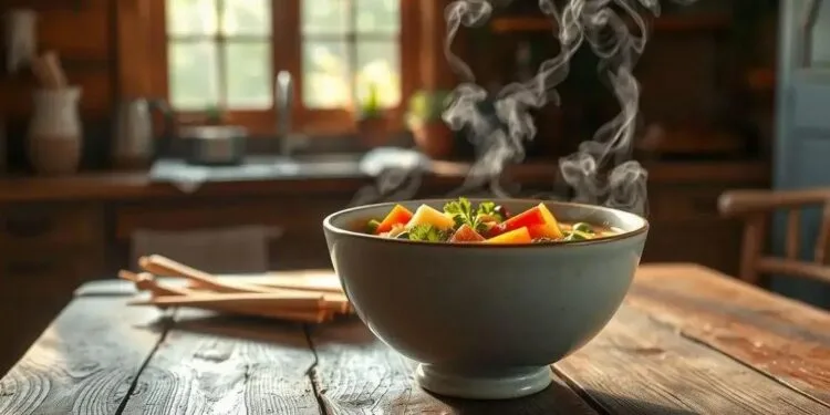 sopinha de macarrão com legumes; conforto rápido para dias corridos