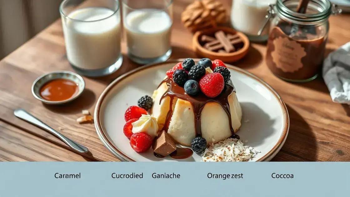 Sugestões de cobertura e variações de sabor