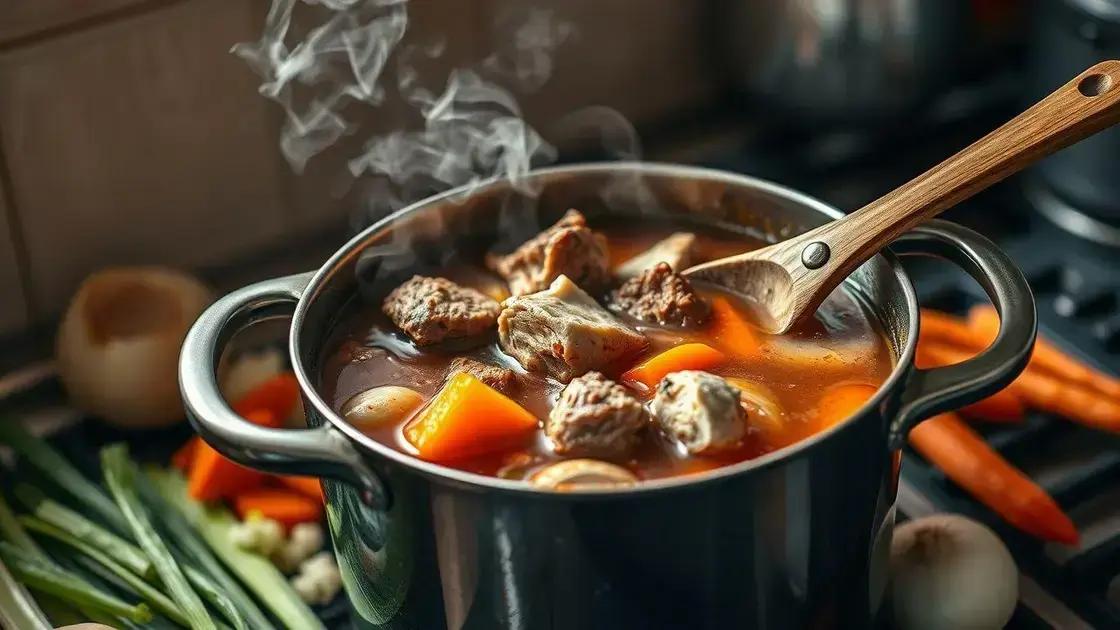 tempo de cozimento: o segredo do caldo