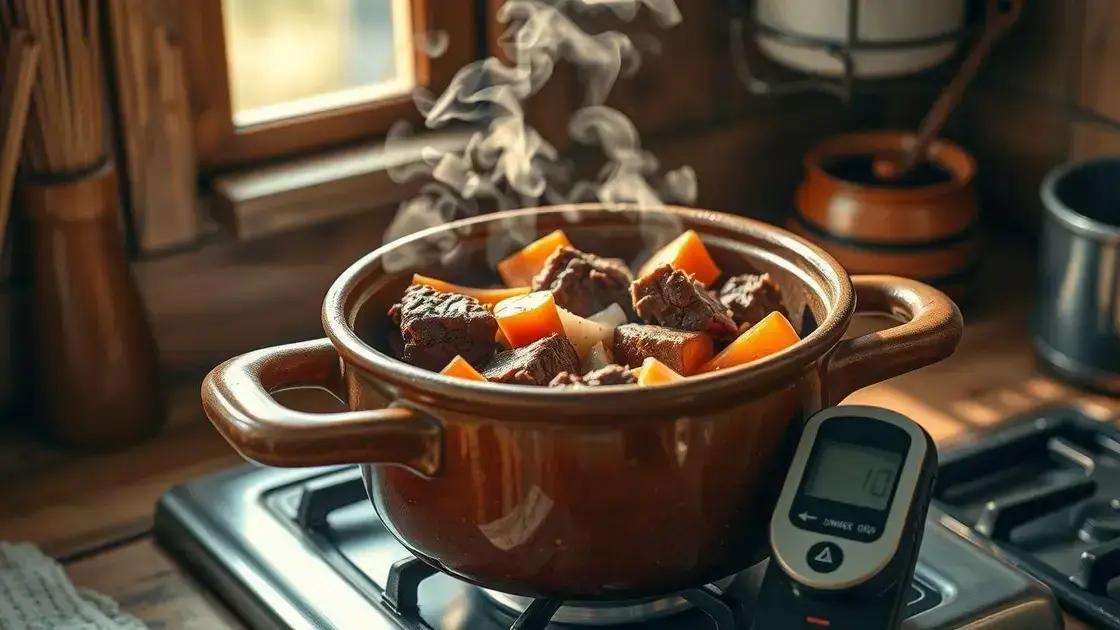 tempo de cozimento, temperatura e sabor