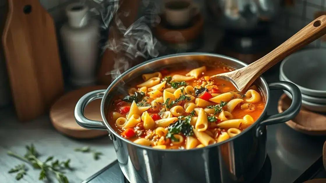 tipos de macarrao ideais para sopas