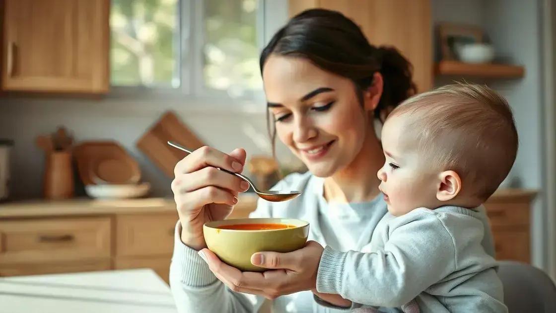 tipos de sopas adequadas para bebês