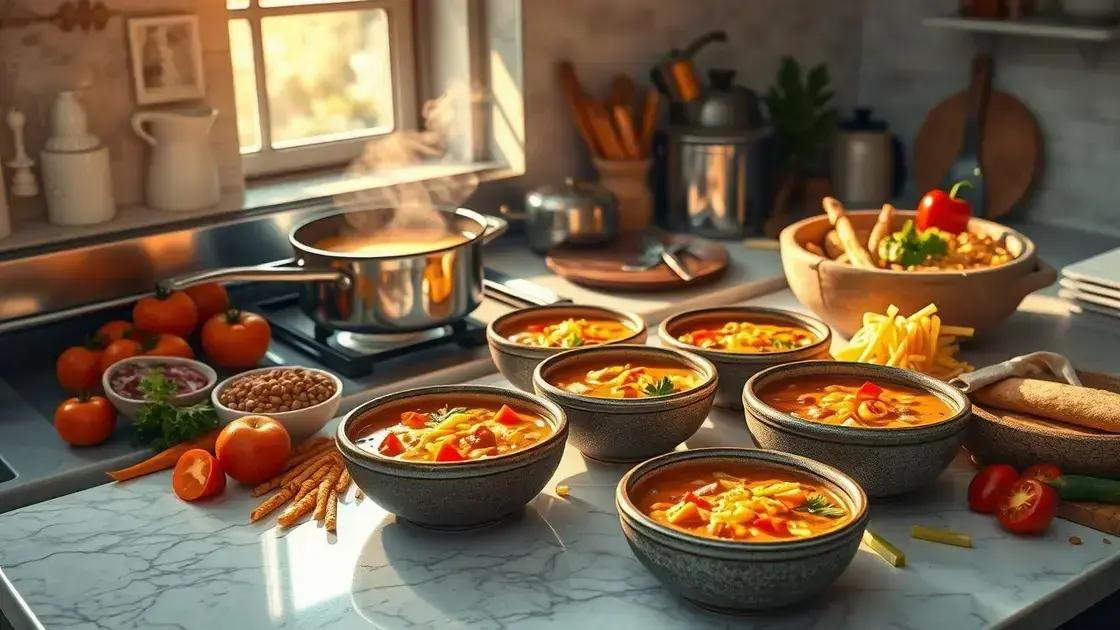 tipos de sopas rápidas para dias cheios