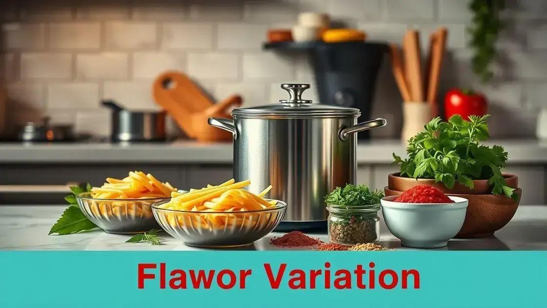 trocando ingredientes para variações de sabor