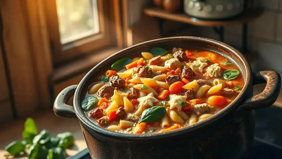 Variações com legumes, carne e macarrão Variações com legumes, carne e macarrão