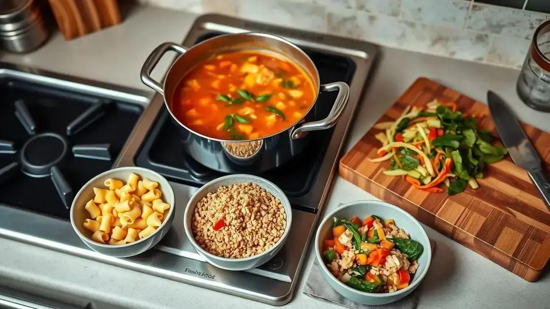 Variações da sopa: com massas, grãos e vegetais