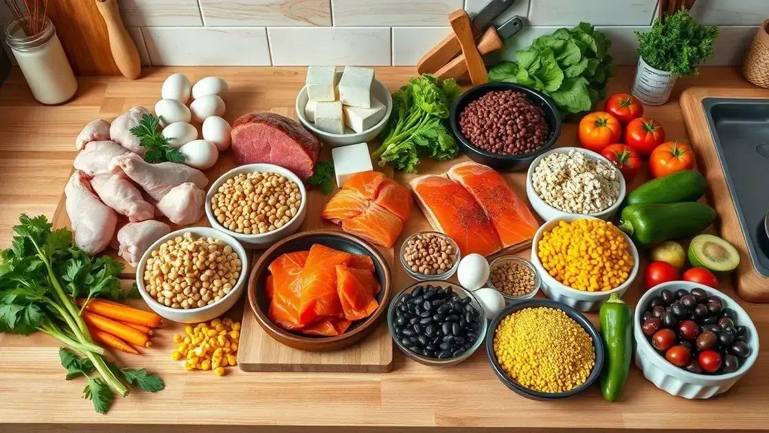 variações de proteínas e legumes para diversificar