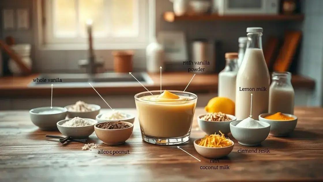 variações de sabor e substituições comuns