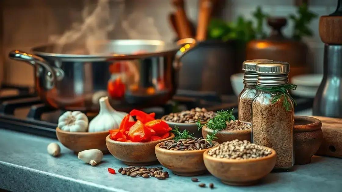variações de tempero para diferentes gostos