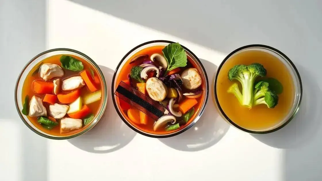variações do caldo para diferentes dietas variações do caldo para diferentes dietas