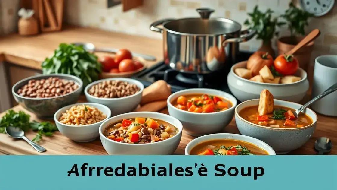 Variações populares de sopa com ingredientes acessíveis