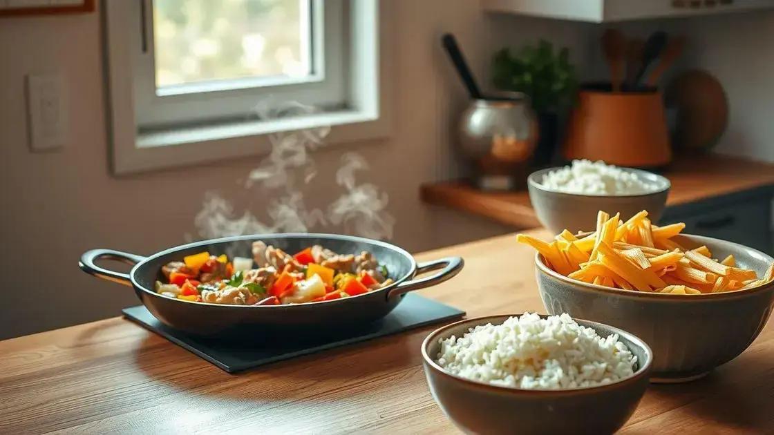 variações rápidas com vegetais, proteínas e carboidratos