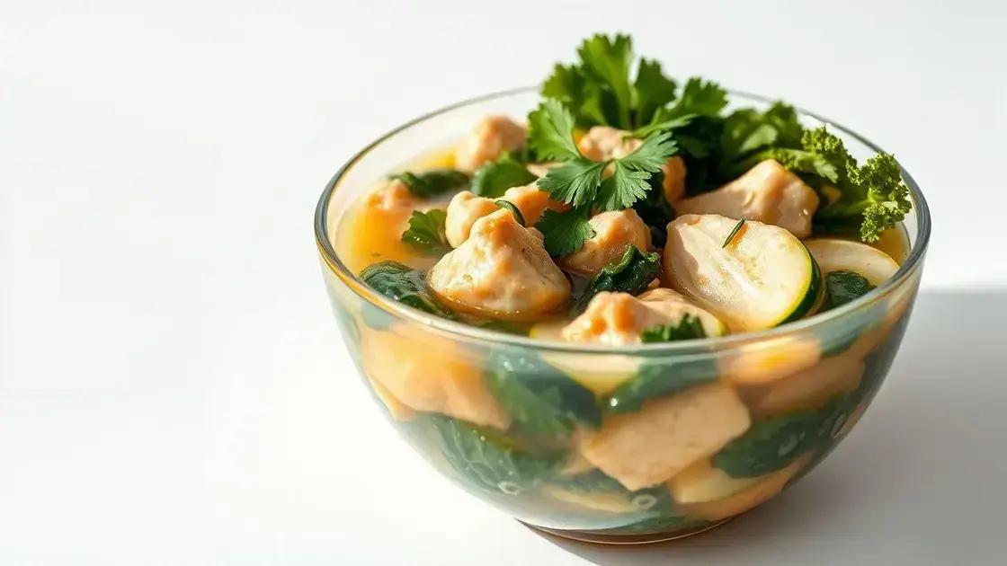 Versão light: sopa de frango detox