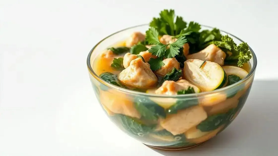 Versão light: sopa de frango detox