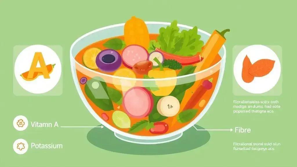 Benefícios nutricionais da sopa de legimes para a saúde