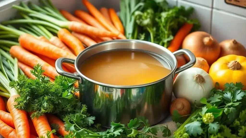 Caldo de legumes: versátil e cheio de sabor
