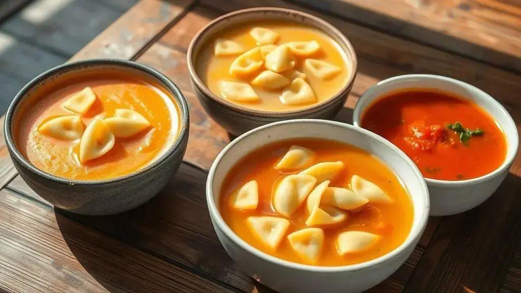 Combinações ideais com diferentes tipos de sopa