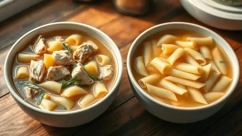 Como a textura do macarrão influencia na sopa