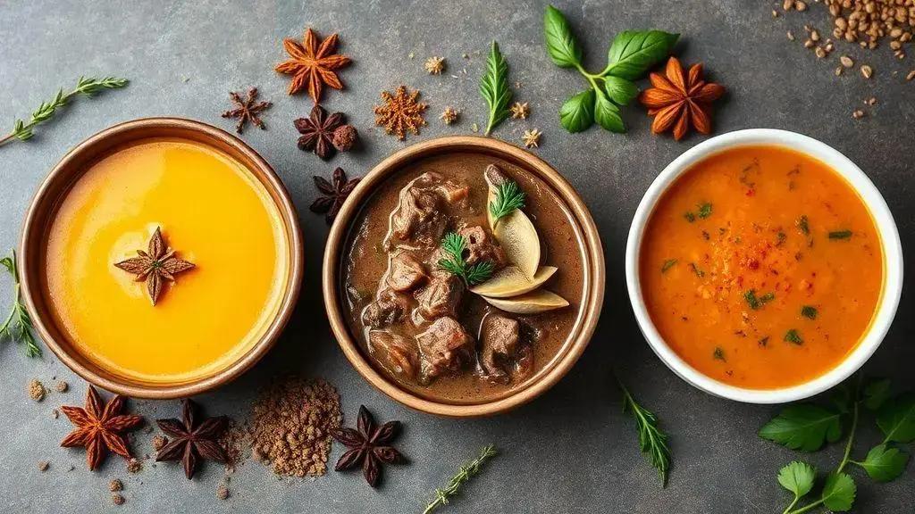 Como combinar ervas e especiarias para diferentes tipos de sopa