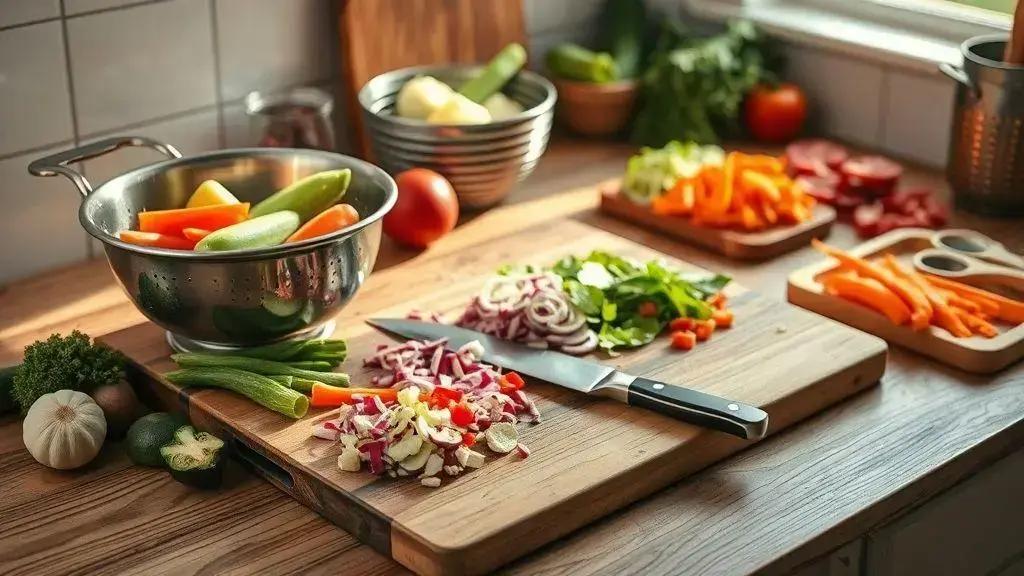 Como preparar os legumes antes do cozimento