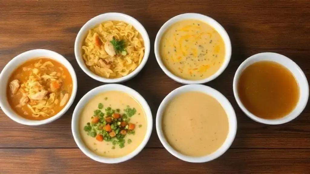 Comparação com outras sopas e caldos