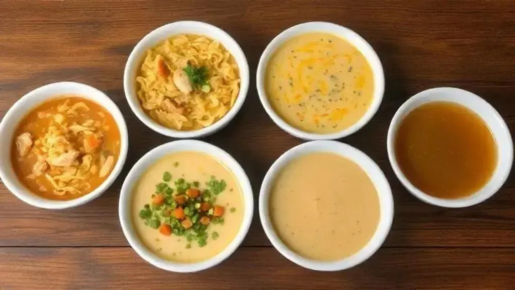 Comparação com outras sopas e caldos