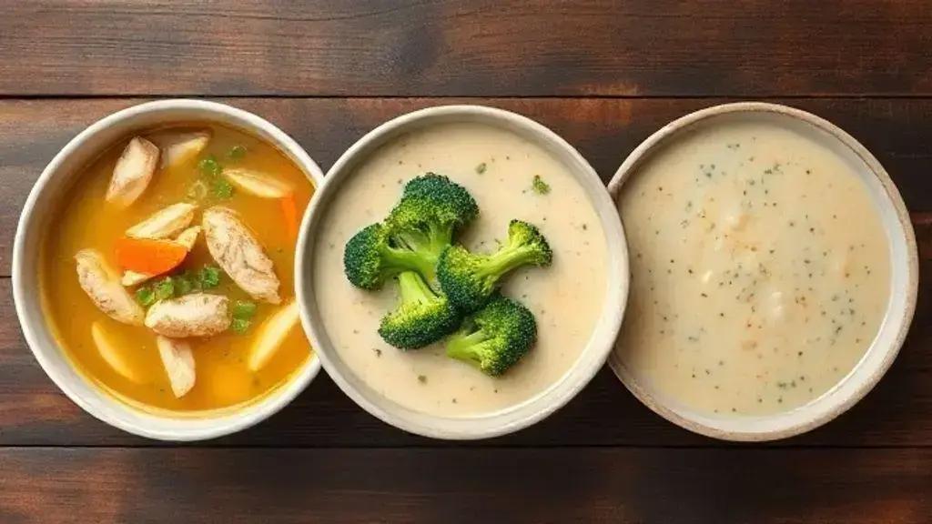 Comparação com outras sopas: será que é leve mesmo?