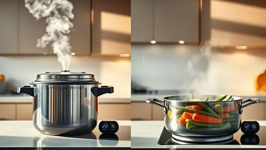 Comparação: panela de pressão vs cozimento tradicional