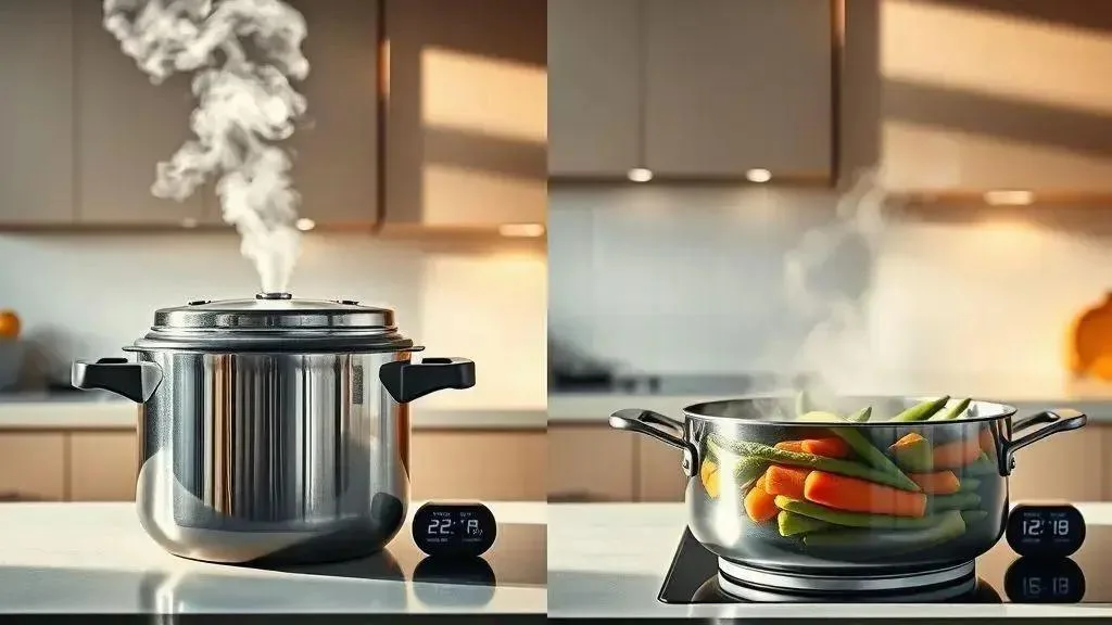 Comparação: panela de pressão vs cozimento tradicional